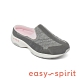 Easy Spirit-seTRAVELTIME529 舒適牛皮休閒包覆拖鞋-灰色 product thumbnail 1