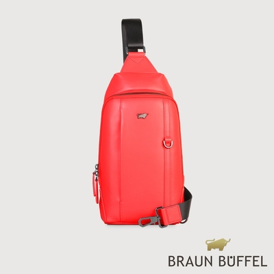 【BRAUN BUFFEL 德國小金牛】台灣總代理 哈潑 胸包-光輝紅/BF517-22-RR