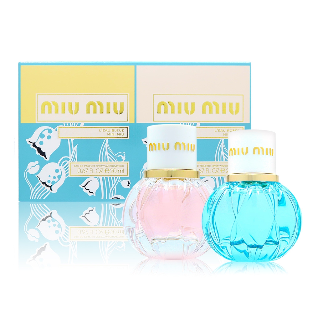 MIU MIU 明星雙響二件組禮盒(春日花園淡香精20ML+粉色嬉遊淡香水20ML