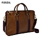 FOSSIL Houston 商務型兩用公事包(可入13吋筆電)-栗色 MBG9540215 product thumbnail 1