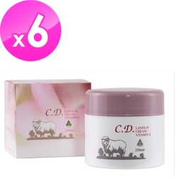 【澳洲Natures Care】C.D. 綿羊霜含維他命E(6入組 250g/罐)