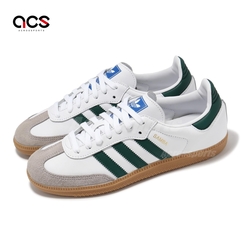 adidas 休閒鞋 Samba OG 男鞋 女鞋 白 綠 麂皮 皮革 德訓鞋 復古 情侶鞋 愛迪達 IE3437