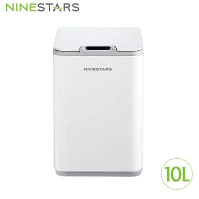 NINESTARS 智能感應防水雙桶式環境桶垃圾桶 10L 極地白 DZT-10-35S(HG1667)