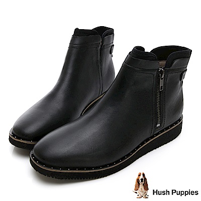 Hush Puppies CHOWCHOW冬感輕量短靴-黑