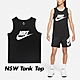 Nike 背心 NSW Tank Top 黑 白 男款 基本款 運動 休閒 Logo 無袖 純棉 AR4992-013 product thumbnail 1