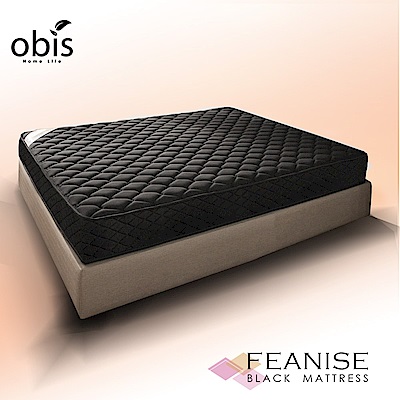 【obis】鑽黑系列-FEANISE二線奈米石墨烯獨立筒無毒床墊(20CM)[單人3.5×6.2尺]