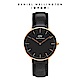 Daniel Wellington DW 手錶 Classic Sheffield 36mm爵士黑真皮皮革錶 DW00100139 product thumbnail 1