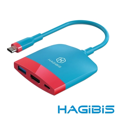 HAGiBiS 海備思 Switch擴充器4K UHD+USB3.0+PD