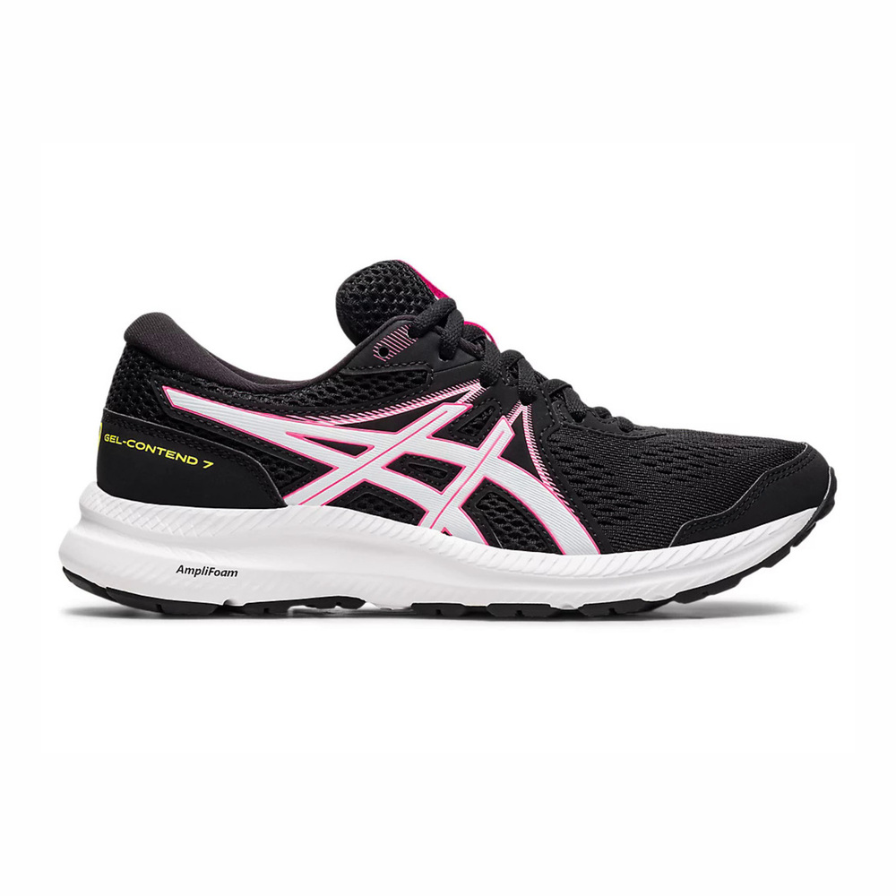 Asics Gel-contend 7 [1012A911-006] 女鞋 慢跑 運動 休閒 輕量 支撐 彈力 黑 粉紅