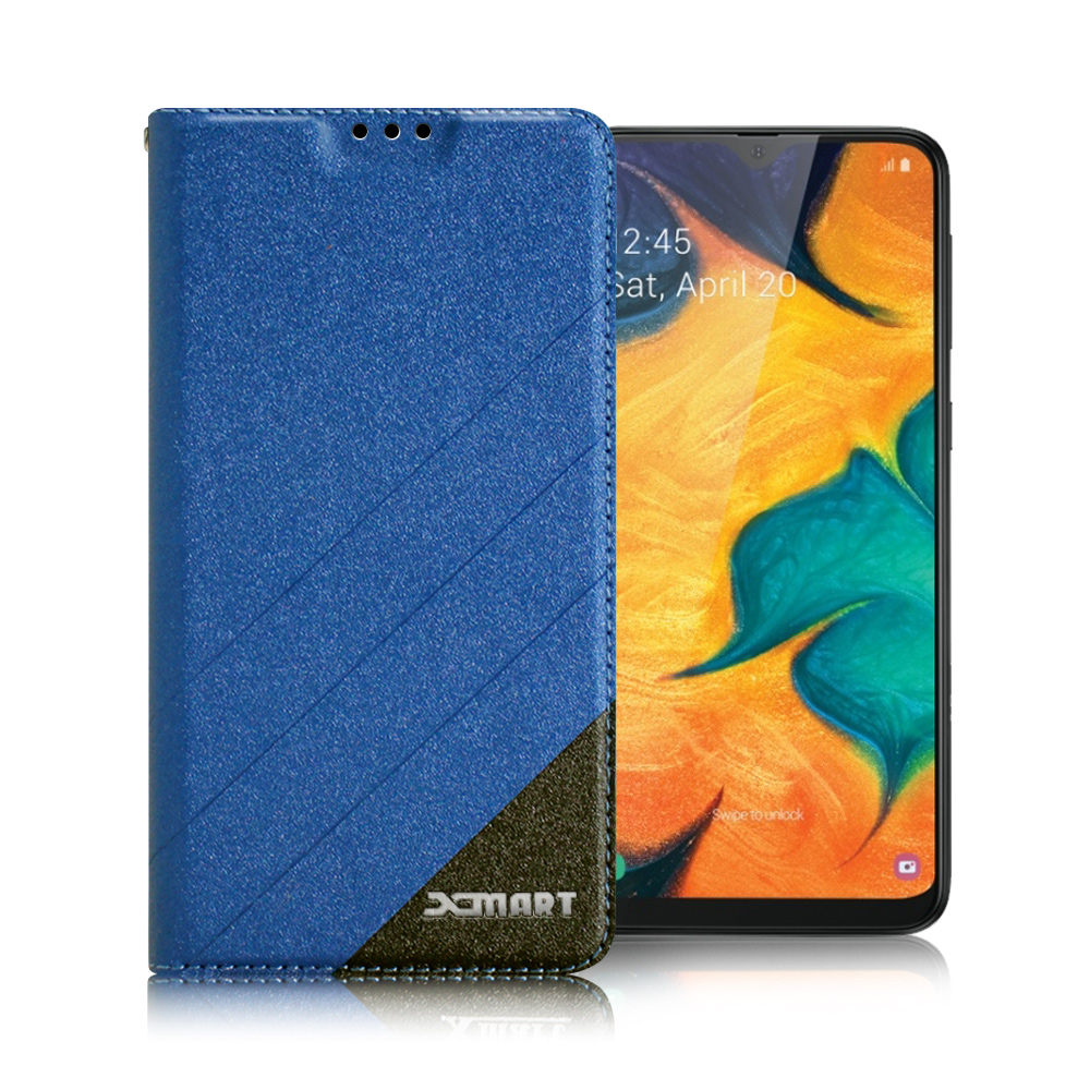 Xmart for Samsung Galaxy A40s 完美拼色磁扣皮套