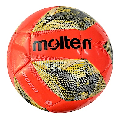 Molten Football #5 [F5A2000-RY] 足球 5號 國中 成人 亮面 機縫 22cm 紅黃
