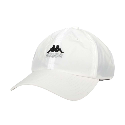 KAPPA 運動帽-老帽 防曬 遮陽 鴨舌帽 帽子 321956W-001 白黑銀