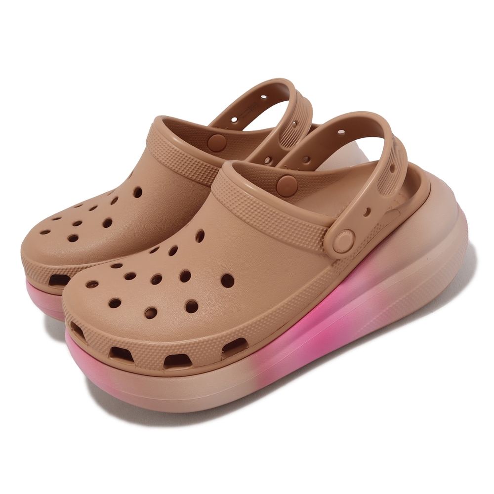 Crocs 涼拖鞋 Crush Color Dip Clog 男女鞋 軟木棕 彩 泡芙克駱格 渲染 厚底 卡駱馳 2089862CD