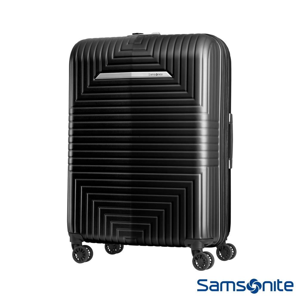 Samsonite新秀麗 28吋D200 幾何圖形可擴充硬殼行李箱(黑)