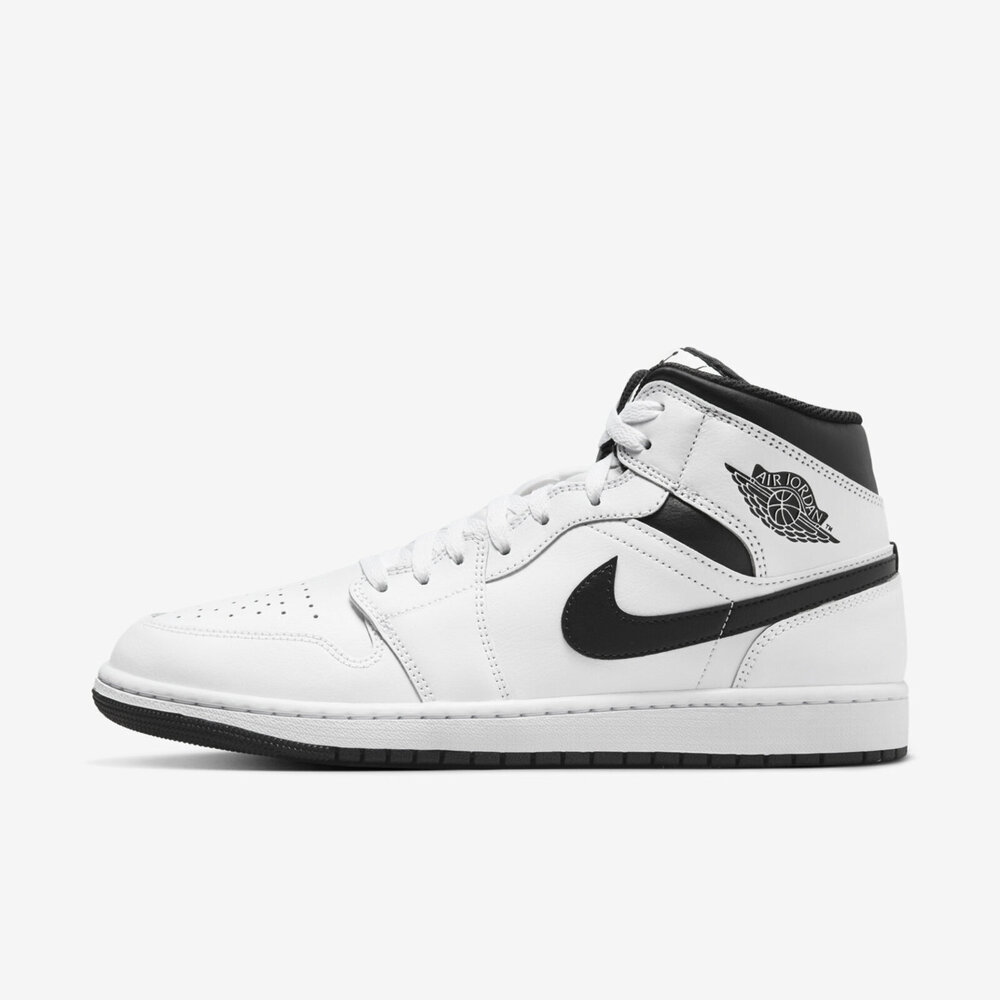 Nike Air Jordan 1 Mid [DQ8426-132] 男 休閒鞋 運動 喬丹 中筒 AJ1 皮革 白 黑