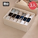 日本霜山 布質衣櫃抽屜用衣物分類收納盒(24cm面寬)-3入 product thumbnail 3