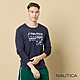 Nautica 男裝 品牌LOGO印花長袖T恤-深藍 product thumbnail 1