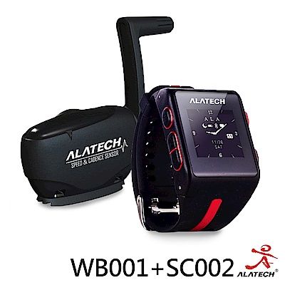 ALATECH 鐵人基本優惠套組 (WB001運動錶+SC002單車踏頻器)