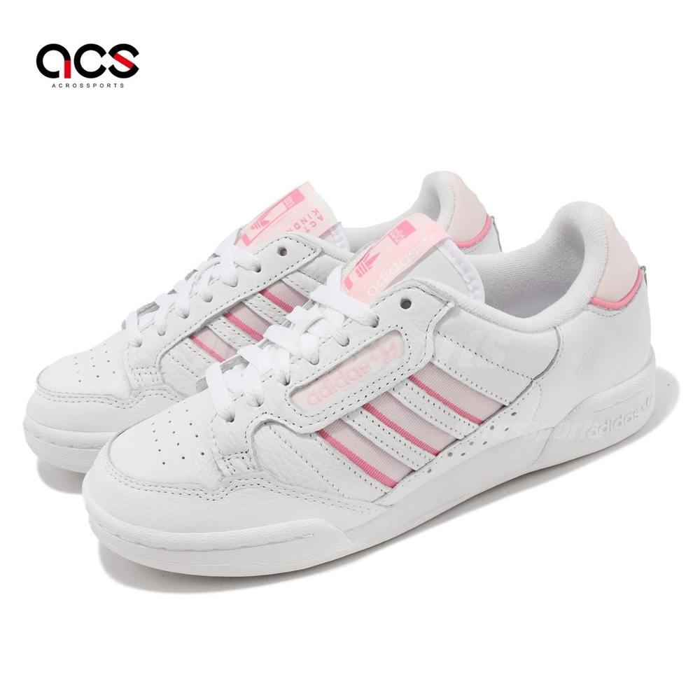 adidas 休閒鞋 Continental 80 Stripes W 白 淡粉 粉紅 女鞋 復古 三葉草 愛迪達 GX4433