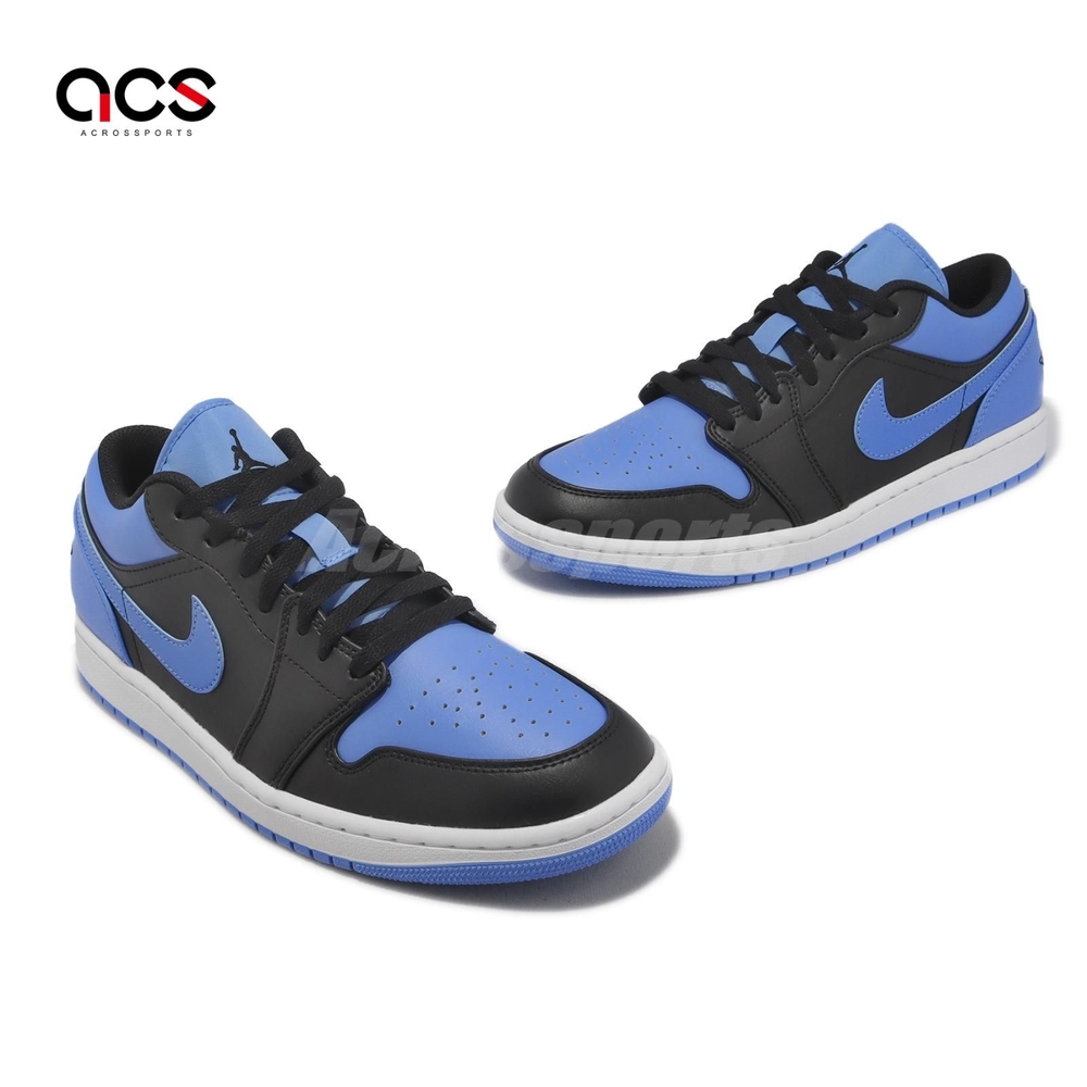 Nike Air Jordan 1 Low 男鞋大學藍黑AJ1 休閒鞋University Blue 553558