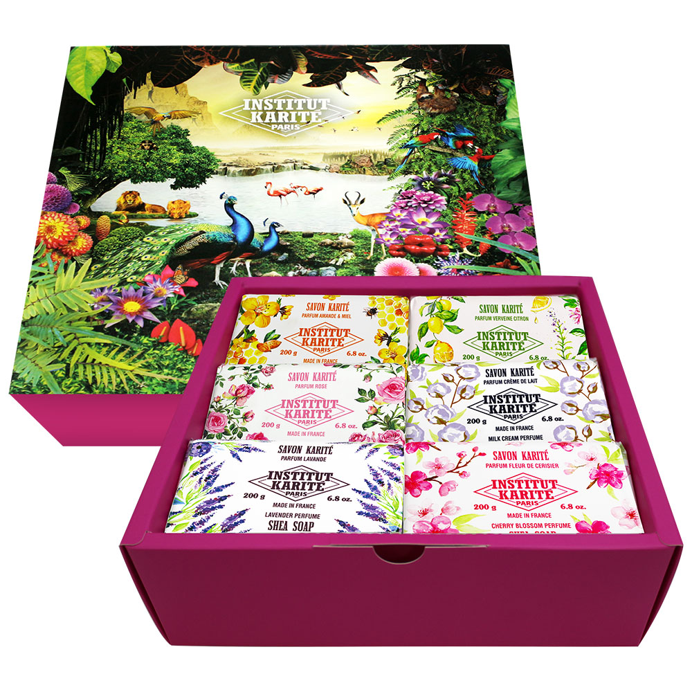 Institut Karite Paris巴黎乳油木花園香氛手工皂6入禮盒(200gx6)
