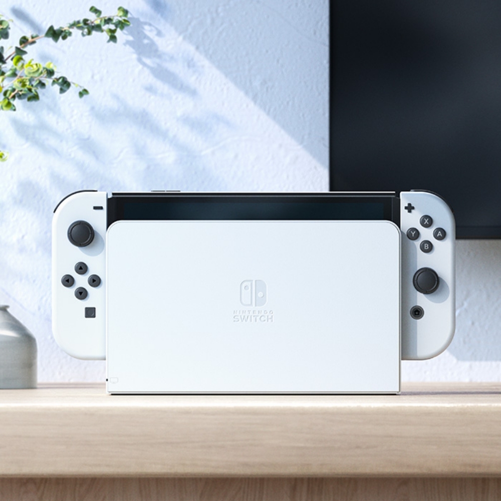 時時樂限定]任天堂Nintendo Switch OLED款式黑色主機白白手把亞版