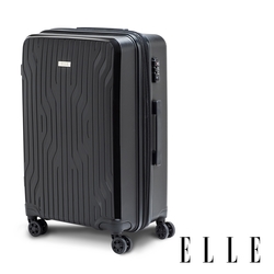 【ELLE】法式浮雕系列 20吋 特級極輕耐刮PP材質行李箱 (經典黑) EL3128120-02