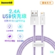 Baseus 倍思 靈動系列 USB-A to Lightning 編織傳輸充電線1M紫色 product thumbnail 1