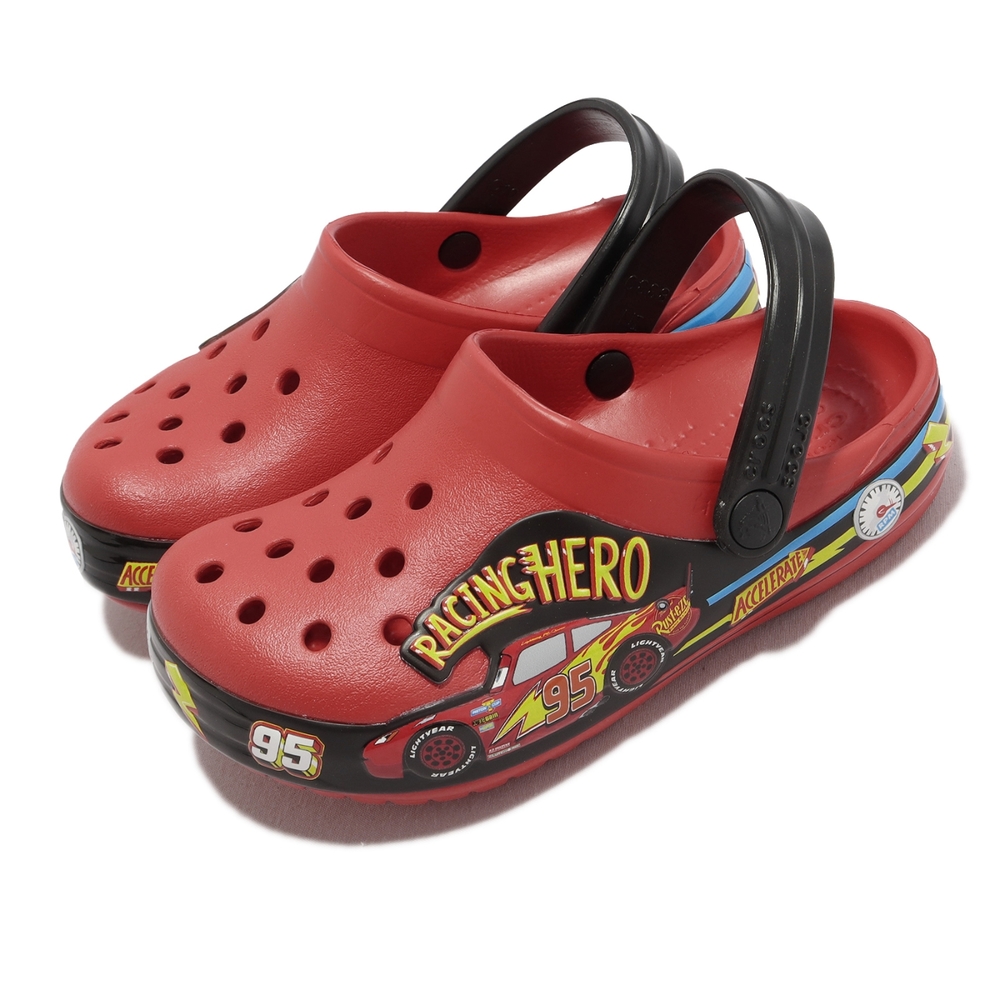 Crocs 涼拖鞋 Band Clog T 童鞋 小童 紅 閃電麥坤 迪士尼 Cars 洞洞鞋 卡駱馳 2077198C1