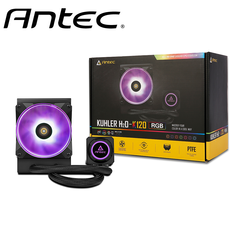 Antec 安鈦克 H2O K120 RGB 一體式水冷 CPU 散熱器 水冷散熱器