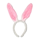 摩達客★萬聖派對變裝扮★粉白毛絨兔耳朵造型髮箍★Cosplay product thumbnail 1