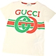 GUCCI 童裝 品牌標誌米色棉質短袖TEE T恤 product thumbnail 1