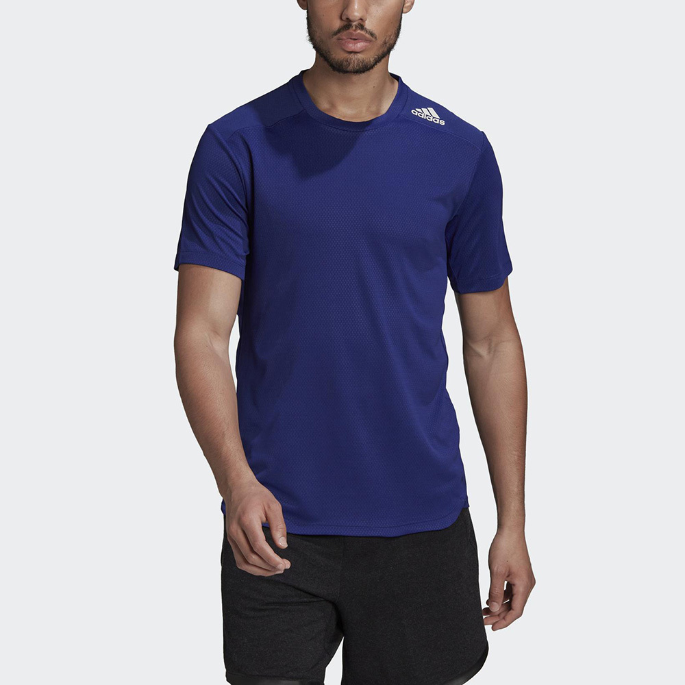 Adidas M D4T HR Tee [HC4246] 男 短袖 上衣 T恤 運動 訓練 亞洲版 涼感 透氣 反光 藍