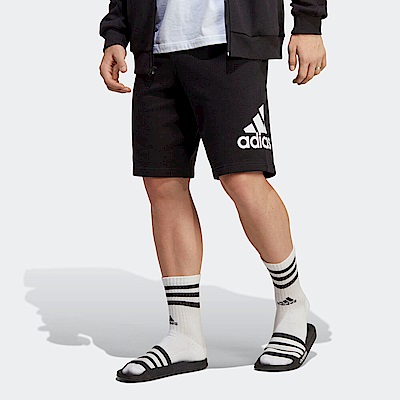 Adidas M MH Bosshortft IC9401 男 短褲 運動 休閒 中腰 親膚 舒適 雙側口袋 黑 白