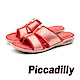 Piccadilly 彈力氣墊 雙寬帶夾腳女拖鞋 -紅(另有黑) product thumbnail 1