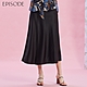 EPISODE - 光滑柔軟蠶絲簡約修身長裙E43113（黑） product thumbnail 1