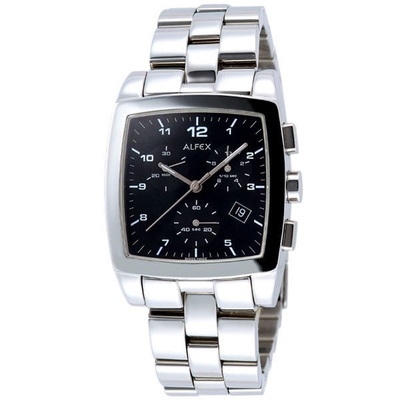 ALFEX 個性時尚計時腕錶-黑-AL5469-004