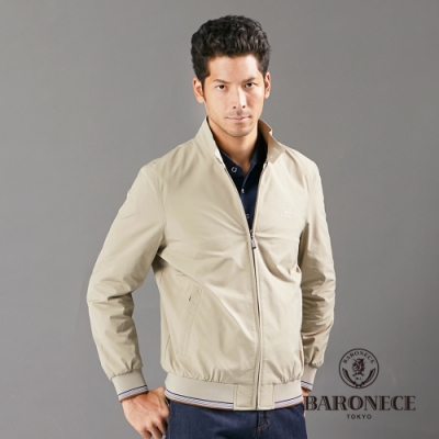 BARONECE 百諾禮士休閒商務 男裝 立領薄夾克外套-卡其色(1206661-83)