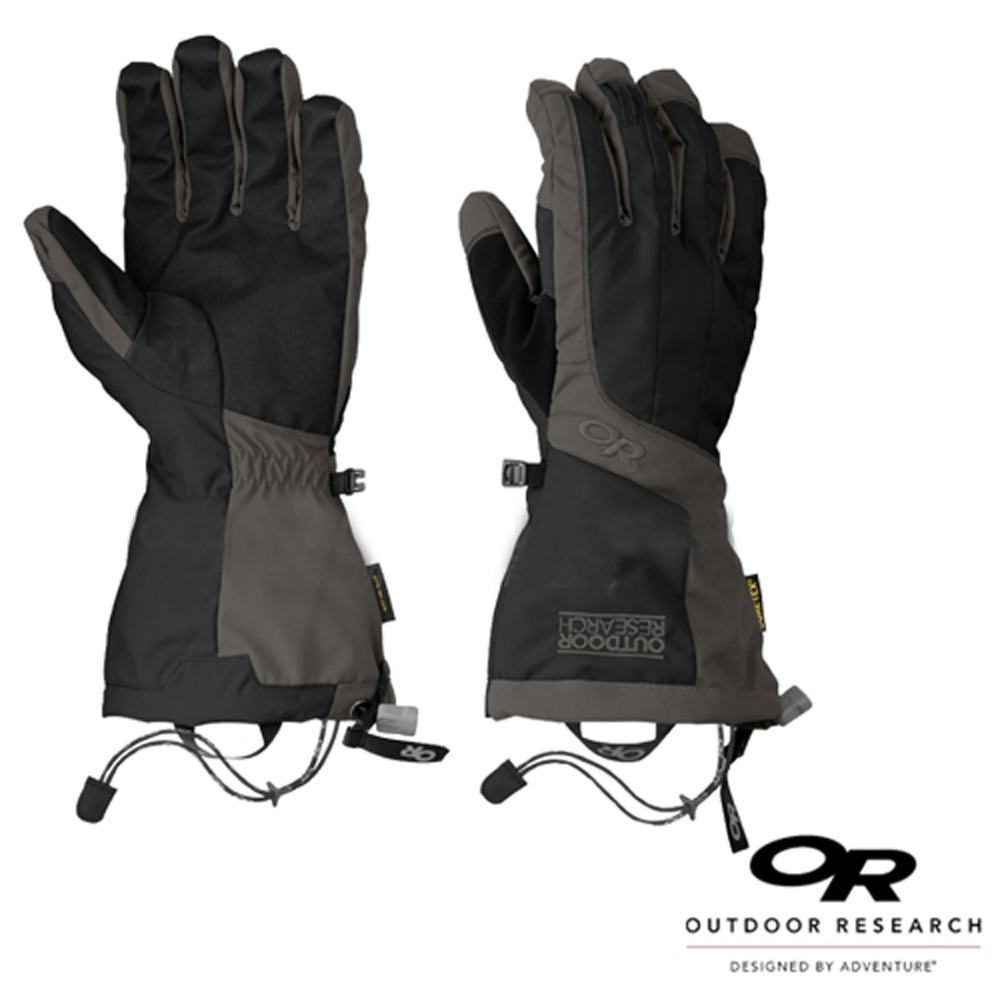 Outdoor Research 男款 ARETE GLOVES 雙層防風防水透氣保暖手套_黑