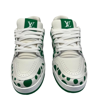 LOUIS VUITTON LV X草間彌生聯名款TRAINER SNEAKER (VERT綠色波點)