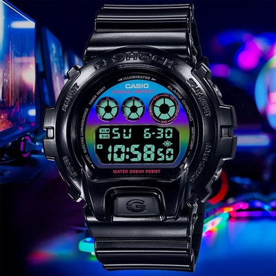 CASIO 卡西歐 G-SHOCK 虛擬彩虹電子腕錶 禮物推薦 畢業禮物 50mm / DW-6900RGB-1