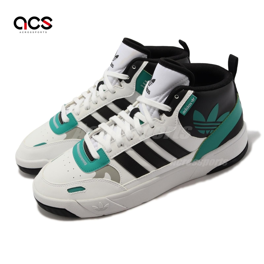 adidas 休閒鞋 Post Up 白 綠 黑 男鞋 女鞋 復古 中筒 三葉草 愛迪達 ID4094