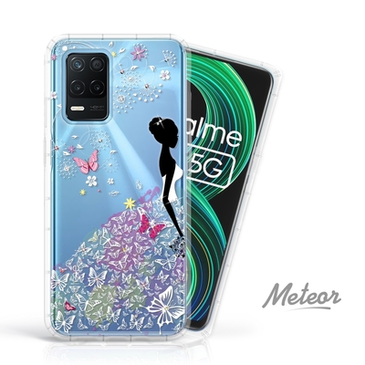 Meteor realme 8 5G 奧地利水鑽彩繪防摔殼 - 花嫁