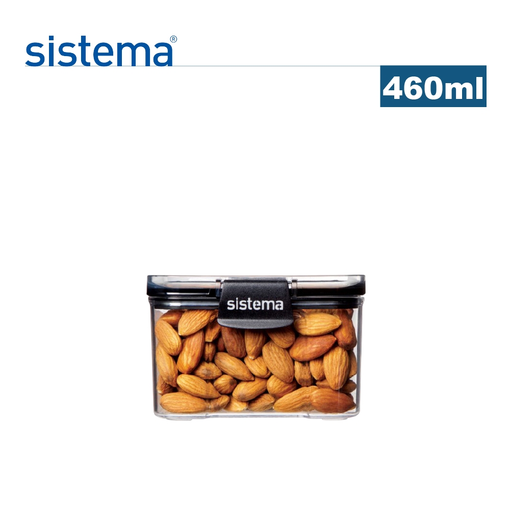 【sistema】紐西蘭進口TRITAN系列扣式方形密封保鮮罐-460ml