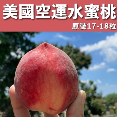 水果狼 美國空運水蜜桃17-18顆 / 4.5kg 原裝箱