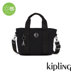 Kipling 經典百搭黑大開口肩背包-MINTA