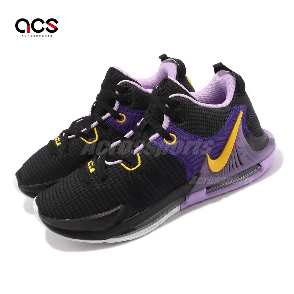 Nike 籃球鞋LeBron Witness VII EP 男鞋黑紫金湖人Lakers DM1122-002