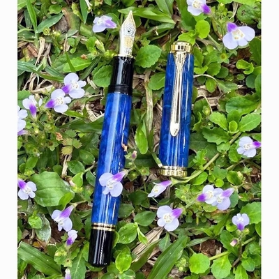 德國Pelikan百利金 M800 blue o blue 18k鋼筆/加贈原廠墨水一瓶