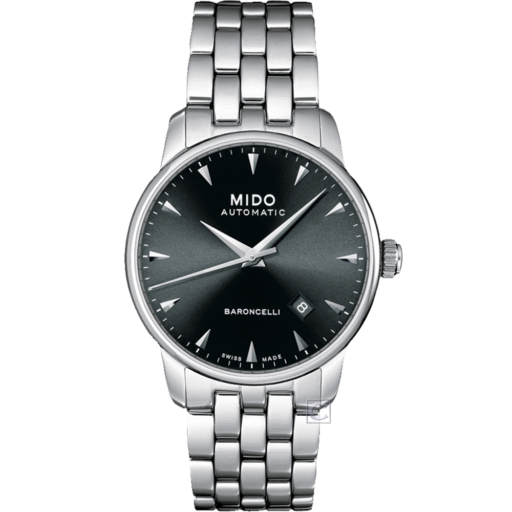 MIDO 美度官方授權 Baroncelli 經典機械錶組-M86004181/黑38mm