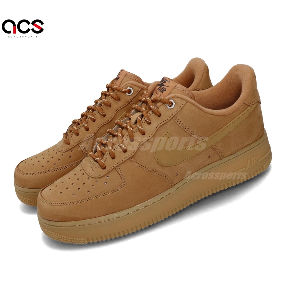 Nike 休閒鞋Air Force 1 07 WB Wheat 小麥男鞋膠底咖啡棕AF1 低筒經典